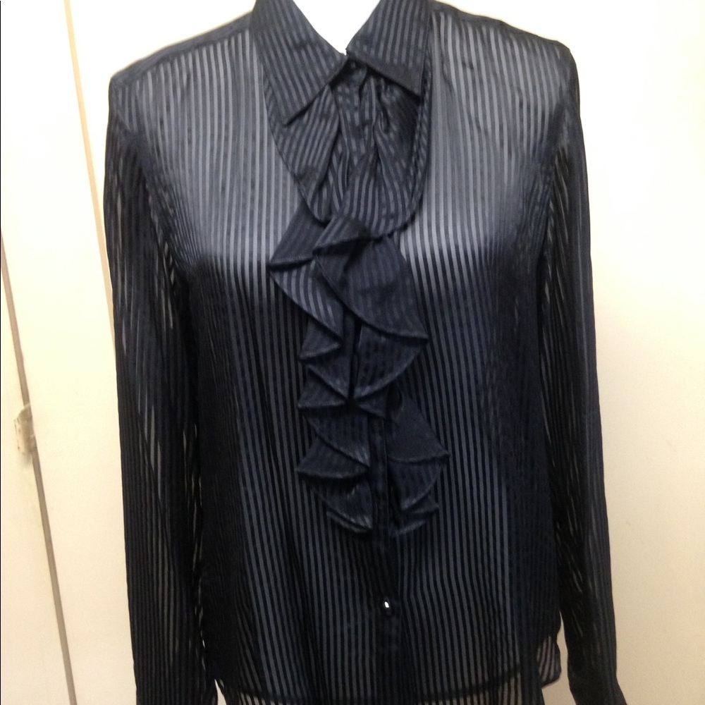 Ralph Lauren sheer silk blouse
